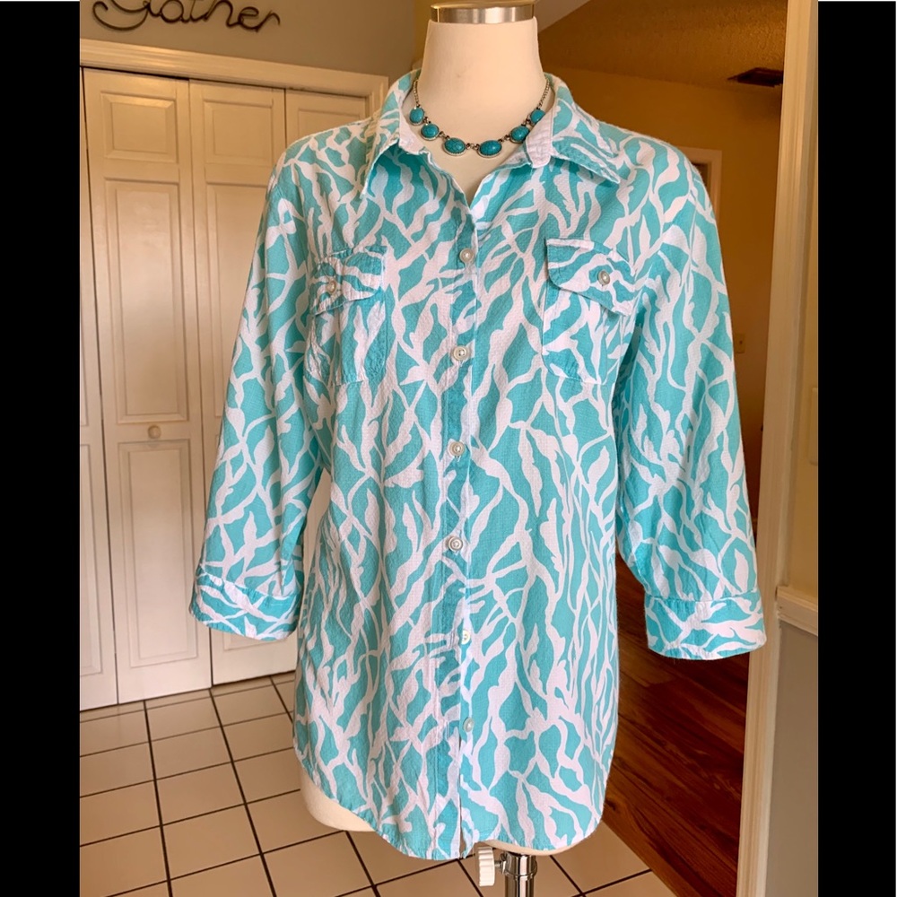🌟Croft & Barrow spring blouse light blue